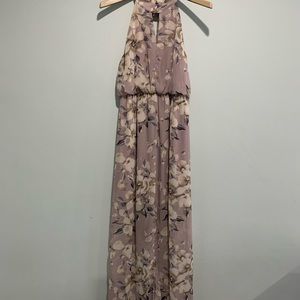 Lavender maxi dress with flowers
